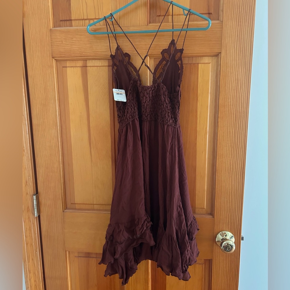 Free People Adella Dress in Mocha Brown - Picture 4 of 4